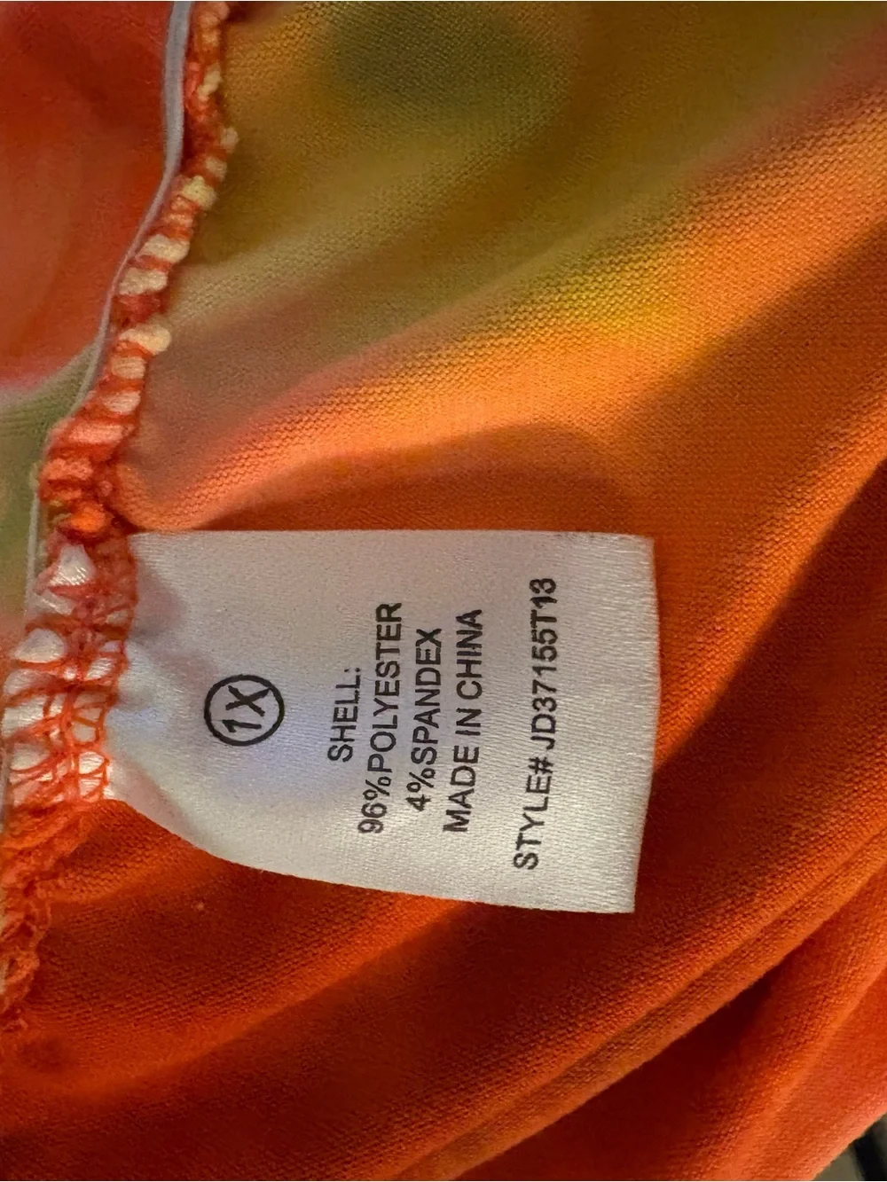 Fashion Nova Tie-Dye Midi Dress in Green and Orange